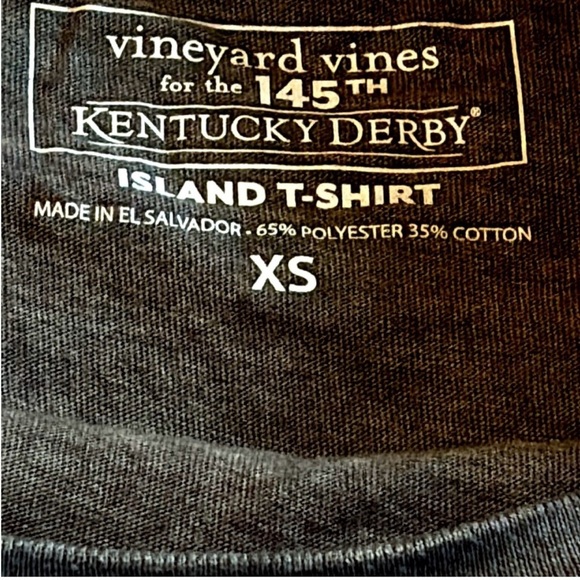 Vineyard Vines 145th Kentucky Derby Men's Grey Short Sleeve Tee Size XS - Picture 5 of 7